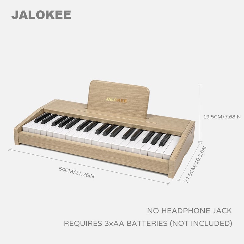 JALOKEE Kids Piano Keyboard, Digital Piano for Kids, Music Educational Instrument Toy, Wood Toy for 3+ Girls and Boys (Oak, 37 Keys) - Image 3