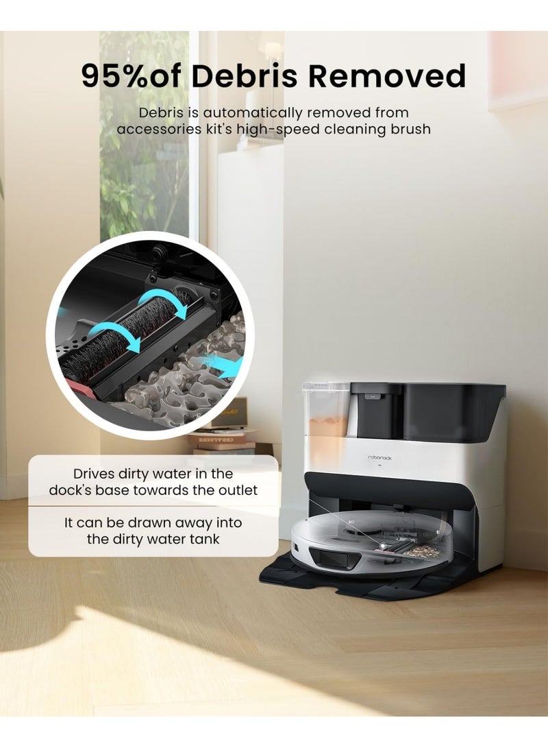 2 حزمة قطع غيار لمجموعات اكسسوارات المكنسة الكهربائية الروبوتية Roborock S7 Max Ultra ، 1 فرشاة تنظيف عالية السرعة ، 1 مرشح مياه محطة الرصيف (فقط لمجموعات Roborock S7 Max Ultra) - Image 2