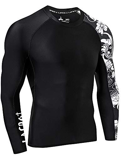 LAFROI Men's Long Sleeve UPF 50+ Baselayer Skins Performance Fit Compression Rash Guard-CLYYB Asym Dragon Size LG - Image 3