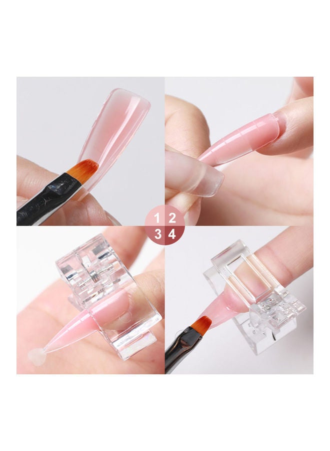 NIBEMINENT 100-Piece Nail Extension Manicure Set with Clips Multicolour - Image 3