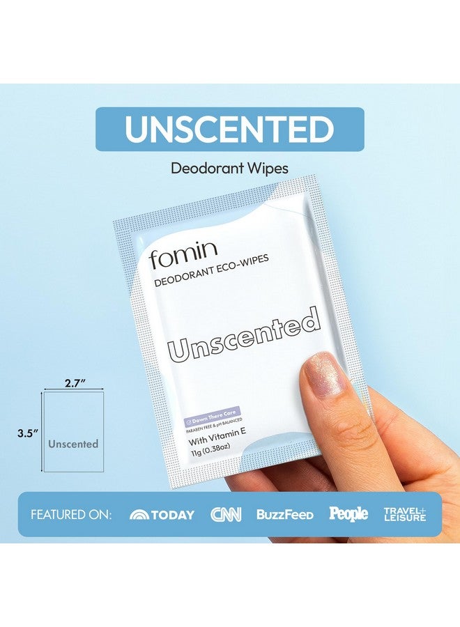 FOMIN FOMIN Travel Deodorant Wipes - 30 Count - Unscented - pH Balanced, Hypoallergenic Mini Deodorant Wipes For Women and Men - Plastic-Free, Individually Wrapped Underarm & Body Wipes - Image 4