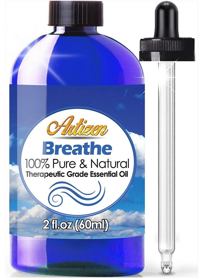 Artizen - Breathe Blend Essential Oil (Blend of 100% Pure & Natural Essential Oils - Undiluted) Therapeutic Grade - Huge 2oz Bottle - Perfect for Aromatherapy - Image 1