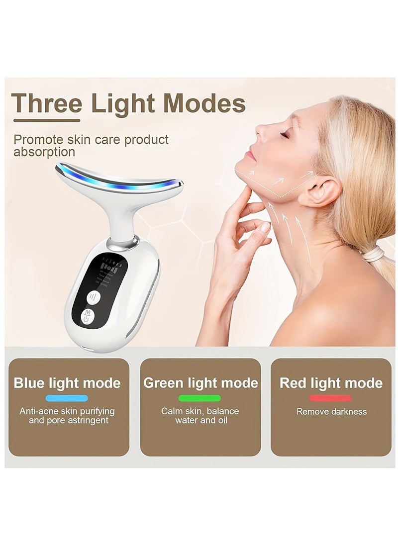Generic - Facial Lifting Vibration Neck Massager 3 Massage Modes for Skin Care Lifts and Tightens Sagging Skin - Image 1