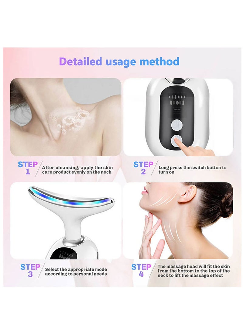 Generic - Facial Lifting Vibration Neck Massager 3 Massage Modes for Skin Care Lifts and Tightens Sagging Skin - Image 1