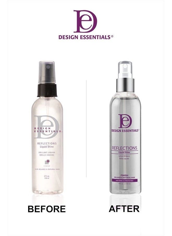 Design Essentials Reflections Liquid Shine Humidity-Resistant Hair Polish Spray, 4 Ounce  - Image 3