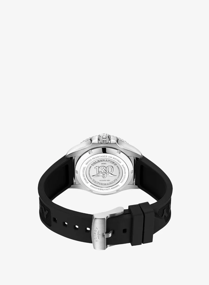 Rotary  Rotary Men's Seamatic GMT 300M Water Resistance Stainless Steel Black Silicone Strap Watch - GS04378/95 for Men | Best Price UAE