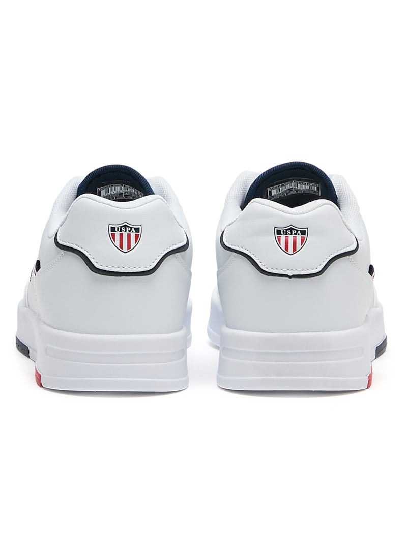 Men's White Low-Top Sneakers - Lightweight, Minimalist Design with Red & Blue Accents - pzsku/Z85149453B95D4AE4AD28Z/45/_/1730365128/747aa305-d305-4151-9485-8ac7d7715f0f