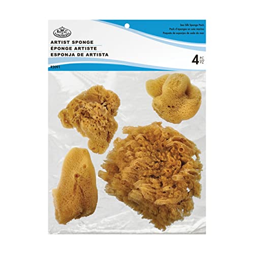 ROYAL BRUSH Natural Ocean Artist Sponges, 3 Silk/1 Jumbo, 4/pkg - Image 3