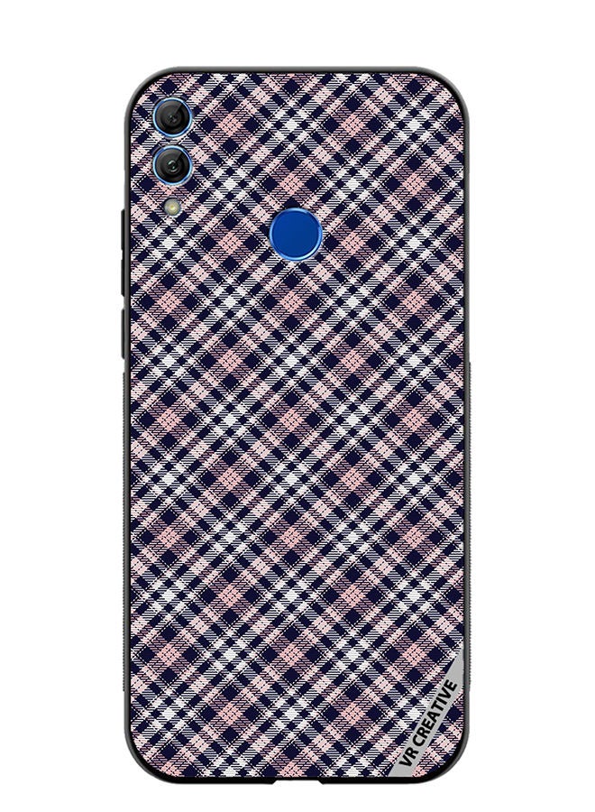 Protective Case Cover For Honor 10 Lite Checkered Design Multicolour
