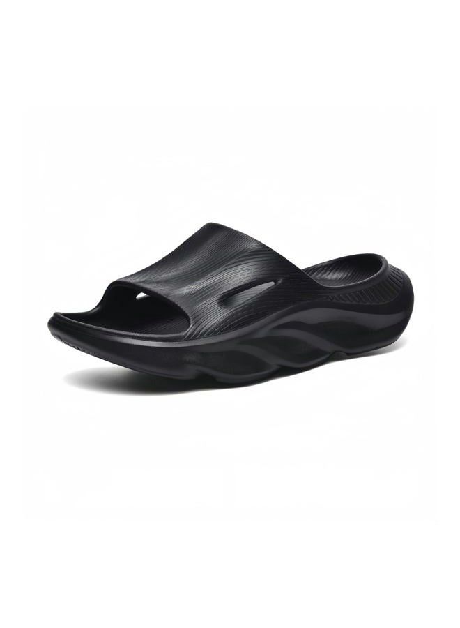 AnyuTech Recovery Slides for Men and Women - Orthopedic Sandals with Arch Support & Thick Cushion, Plantar Fasciitis Slippers, Lightweight Non-Slip Slides for Post-Workout Recovery, Black, 13 Women/11 - Image 1