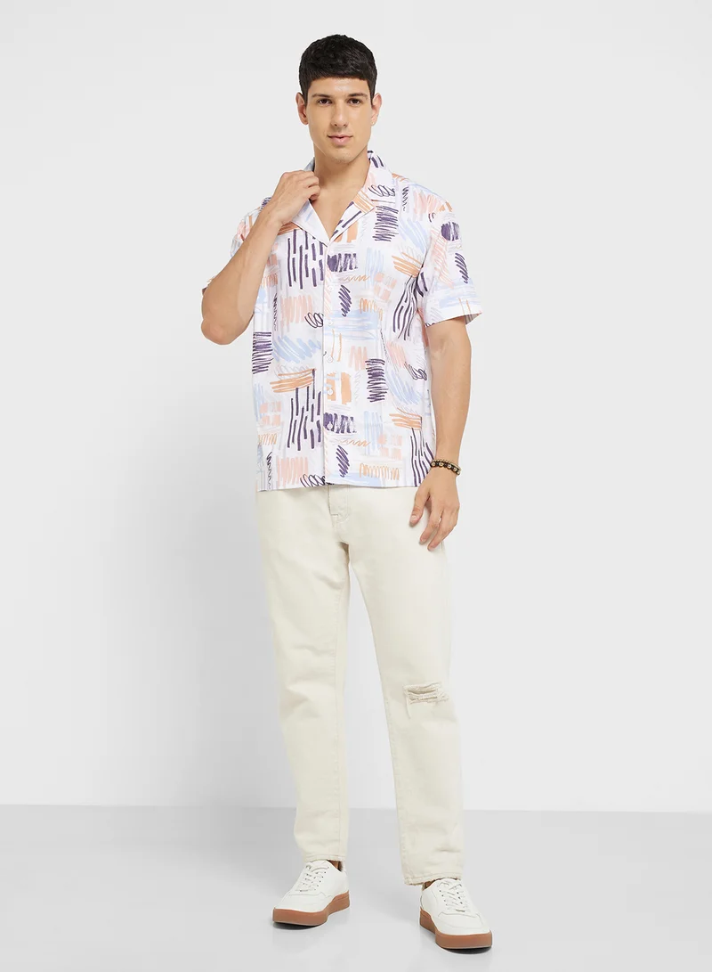 Robert Wood Resort Print Shirt