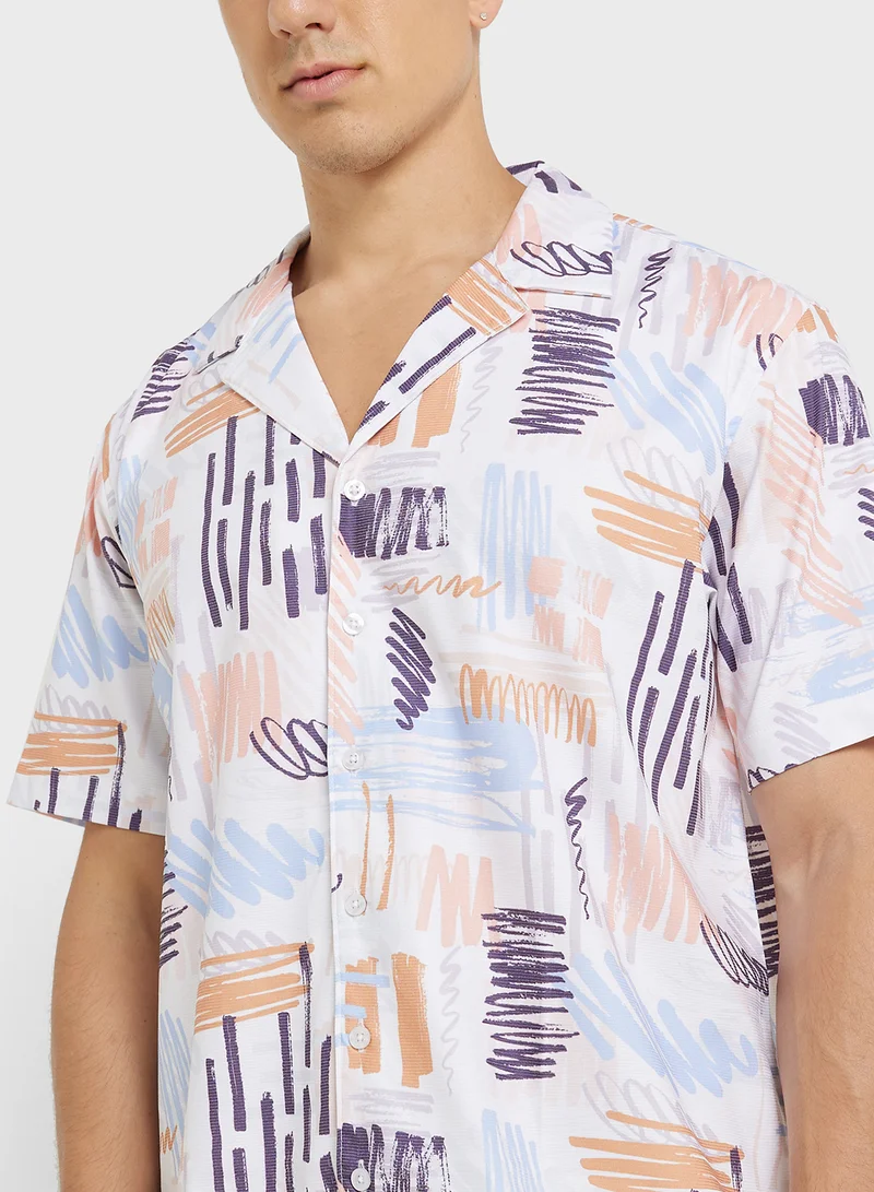 Robert Wood Resort Print Shirt
