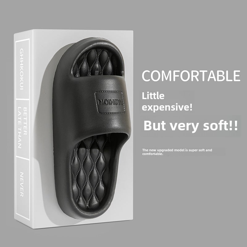 Summer EVA Slippers Non-slip Odor-resistant for Women and Men Black 