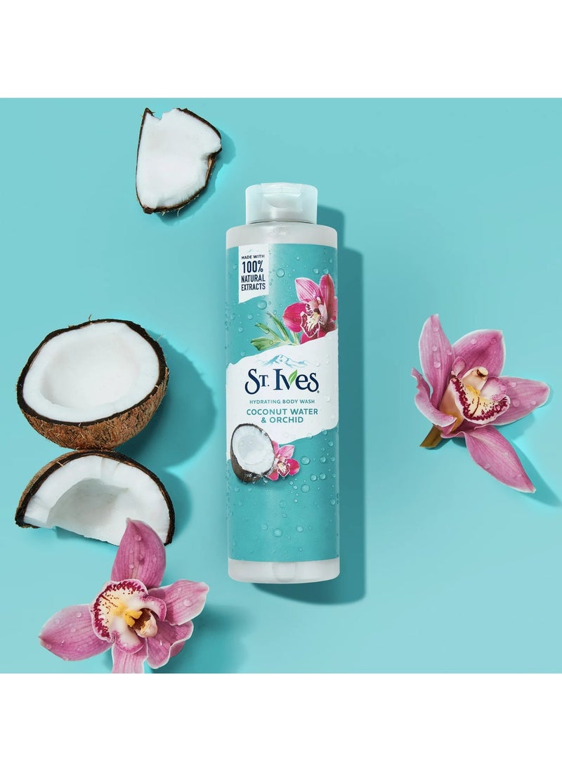 St. Ives Body Wash for Women, Coconut Water & Orchid Shower Gel for All Skin 22 fl oz - Image 2