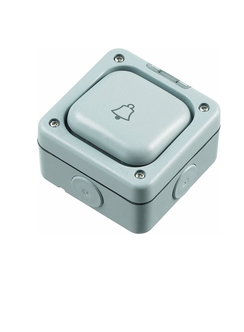 MK Masterseal Plus K56407GRY 10 amp 1-Gang Single-Pole 2-Way Push to Make or Push to Break (Bell), Grey - Image 3