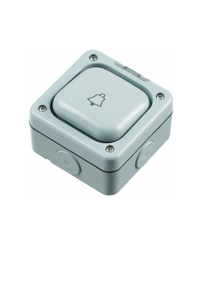 MK Masterseal Plus K56407GRY 10 amp 1-Gang Single-Pole 2-Way Push to Make or Push to Break (Bell), Grey - Image 2