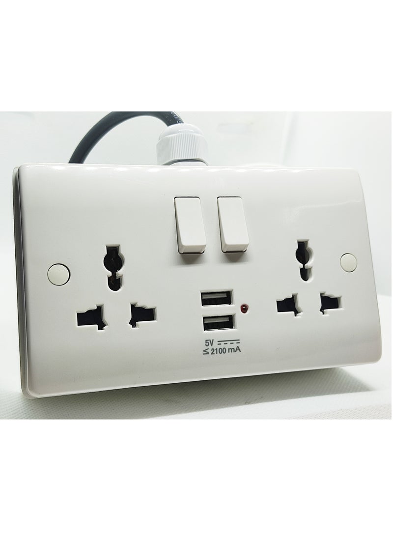 Hassan Electrical power extension usb charging double socket by Hassan - Image 2