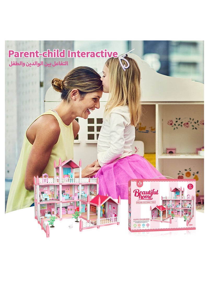 XiuWoo Creative Puzzle Building Toys, Dream House Building Sets, Mini Dreamy Princess Castle with Furniture & Accessories, DIY Sets Gift for Toddler, Girl, Kids Age 6+ - Image 5
