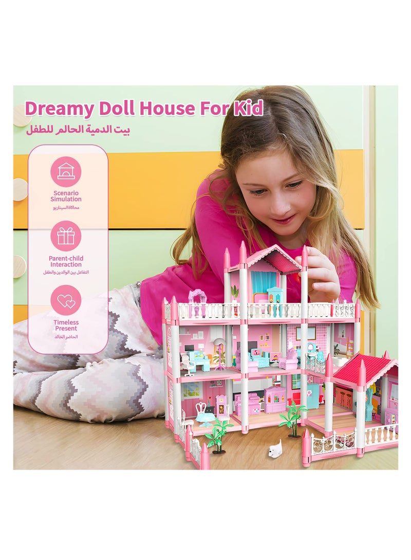 XiuWoo Creative Puzzle Building Toys, Dream House Building Sets, Mini Dreamy Princess Castle with Furniture & Accessories, DIY Sets Gift for Toddler, Girl, Kids Age 6+ - Image 2