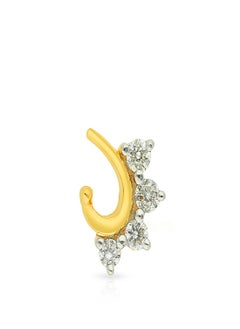 Malabar Gold and Diamonds دبوس أنف من الألماس الأصفر النقي 18 قيراطًا 750 درجة نقاء MNGNNP0278YVVSVS-GH للنساء  - Image 2