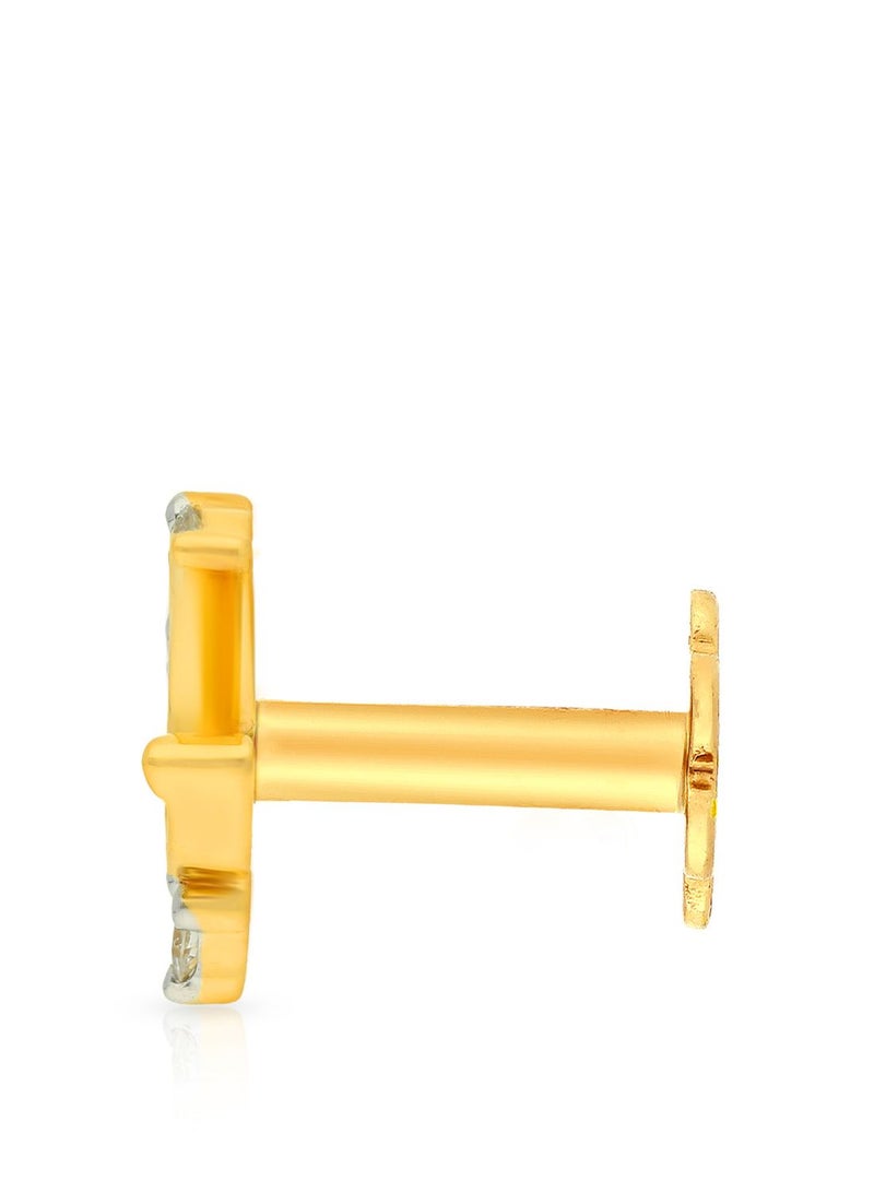 Malabar Gold and Diamonds 18 Carat 750 Purity Yellow Diamond Nosepin MNGNNP0278YVVSVS-GH for Women  - Image 3