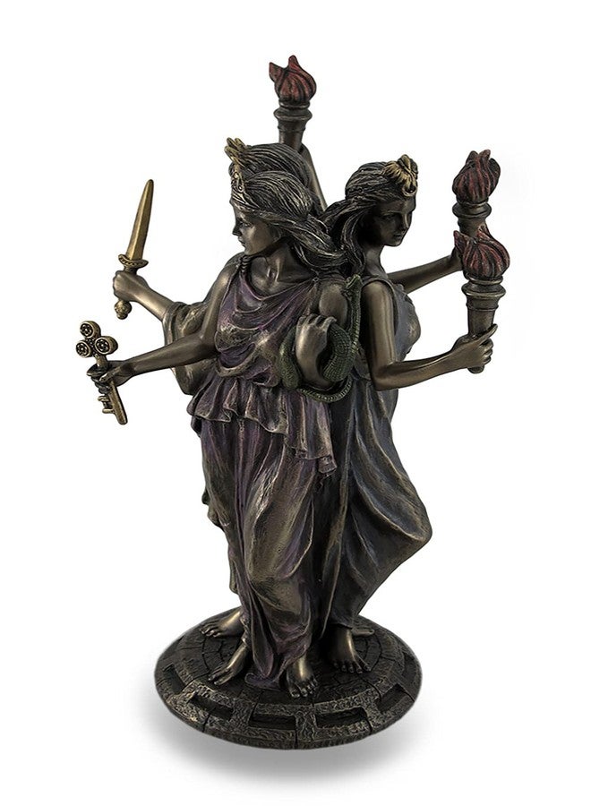Veronese Designs 8 1/4" Tall Hecate Greek Triple Goddess of Magic Statue Cold Cast Resin Antique Bronze Finish Moon Goddess Sculpture - Image 3