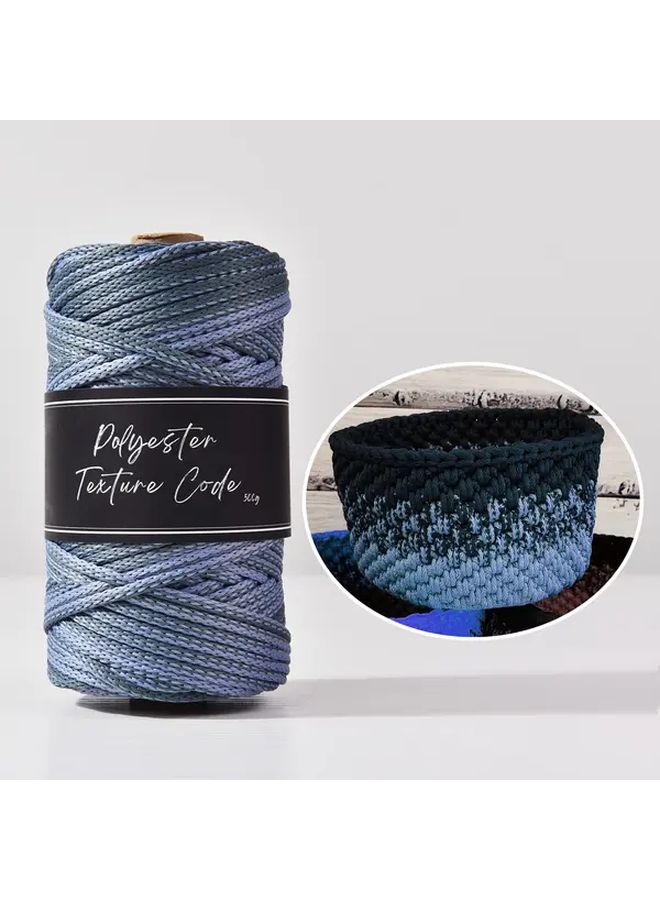 07 Orange Blue Two Tone Soft Polyester Braided Cord 70 Yards Per Roll For Handmade Crafts DIY Crochet Thread Outdoor Use Phone Charm Home Decor Bag Crochet Rug Making - Image 5