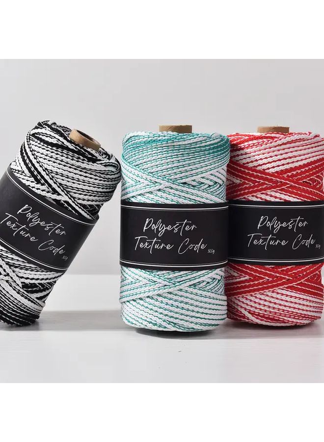 07 Orange Blue Two Tone Soft Polyester Braided Cord 70 Yards Per Roll For Handmade Crafts DIY Crochet Thread Outdoor Use Phone Charm Home Decor Bag Crochet Rug Making - Image 2