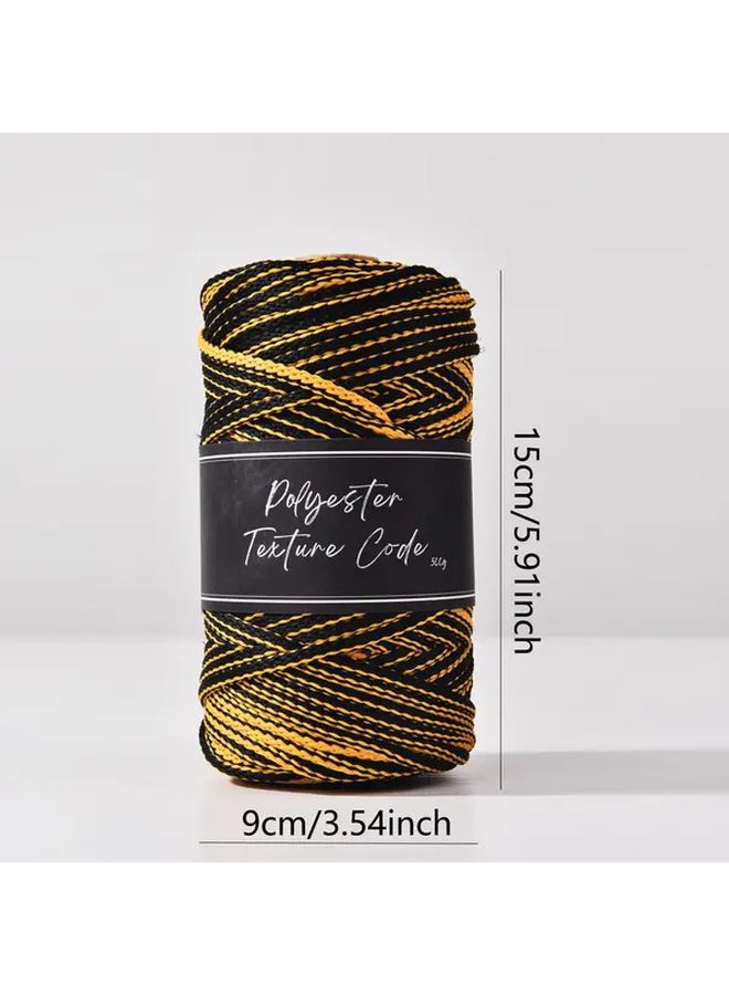 07 Orange Blue Two Tone Soft Polyester Braided Cord 70 Yards Per Roll For Handmade Crafts DIY Crochet Thread Outdoor Use Phone Charm Home Decor Bag Crochet Rug Making - Image 3