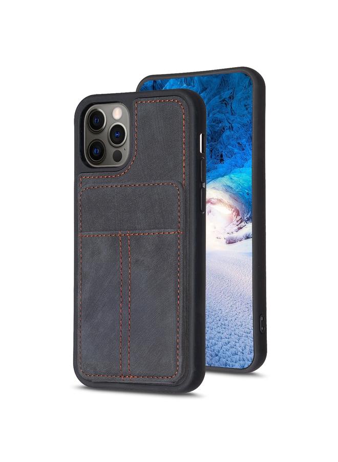 زبون جراب لهاتف iPhone 12 / 12 Pro BF28 جراب هاتف غير لامع مع حامل للبطاقات - Image 1