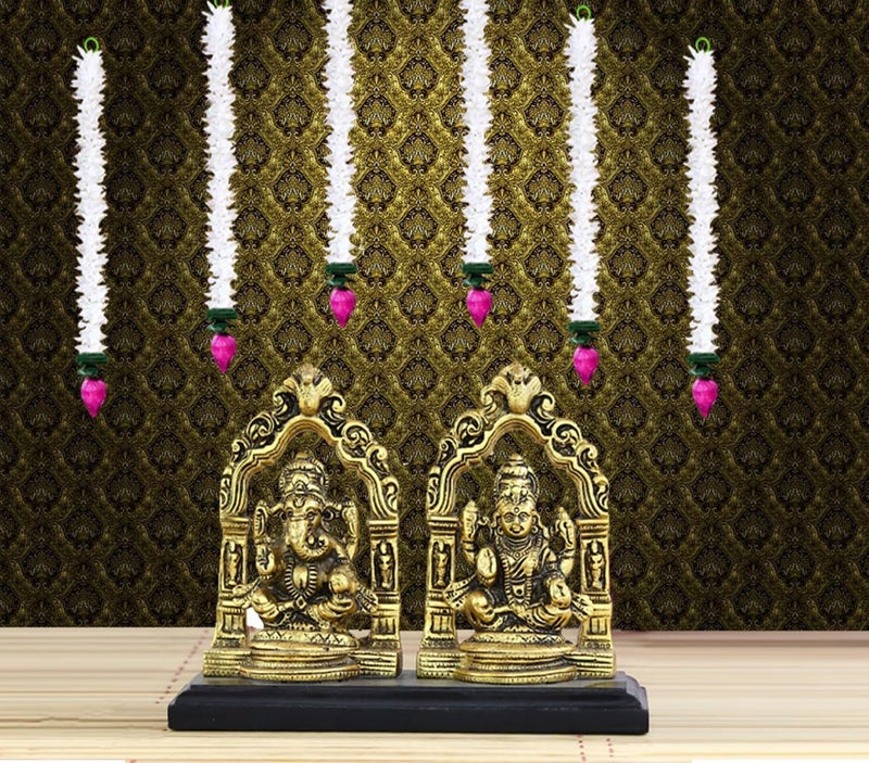 Tia Crafts Lotus Flowers Garland Decoration for Home Decor | Pooja Decor | Diwali Decor | Wedding Festival Decor | Pooja Room Temple Decoration | Navratri Durga Puja Worship (Standard - 18 inch, 6) - Image 3