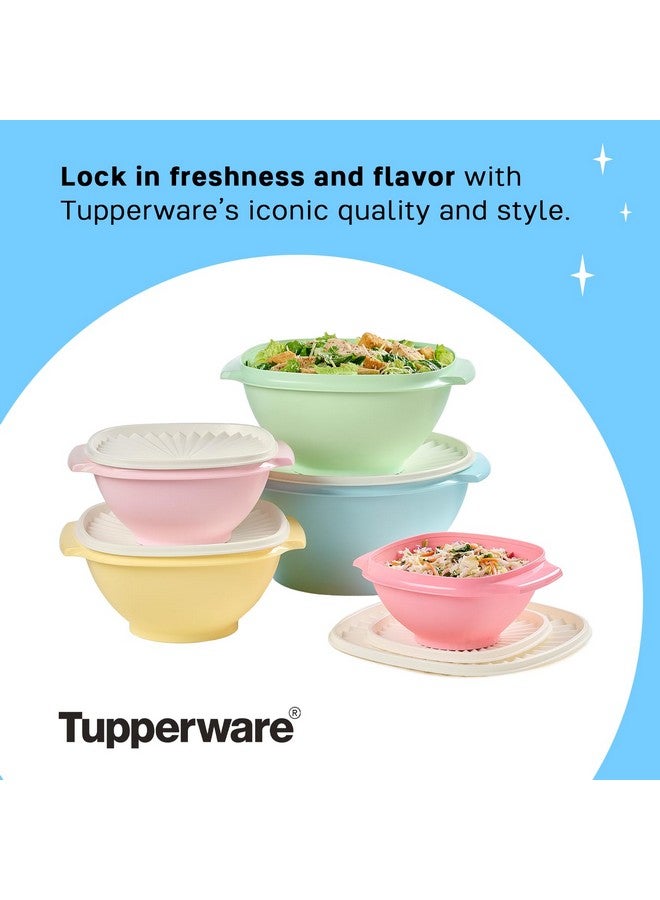 Tupperware Heritage Collection, 10 Piece Food Storage Container Set in Vintage Colors, Dishwasher Safe and BPA Free (5 Bowls, 5 Lids) - Image 5