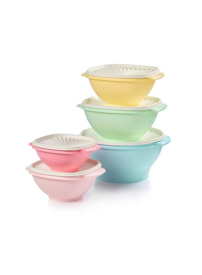Tupperware Heritage Collection, 10 Piece Food Storage Container Set in Vintage Colors, Dishwasher Safe and BPA Free (5 Bowls, 5 Lids) - Image 1