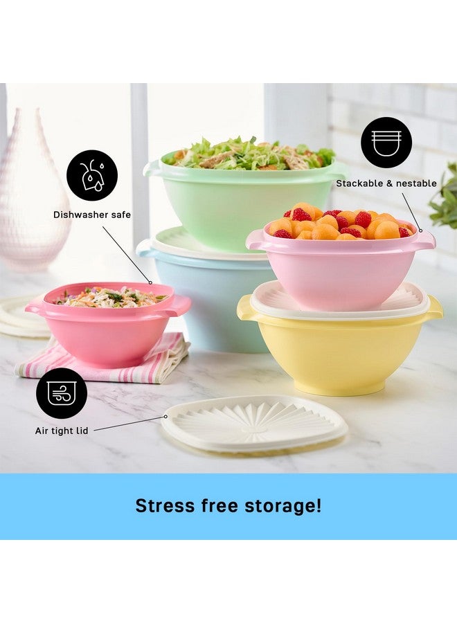 Tupperware Heritage Collection, 10 Piece Food Storage Container Set in Vintage Colors, Dishwasher Safe and BPA Free (5 Bowls, 5 Lids) - Image 4