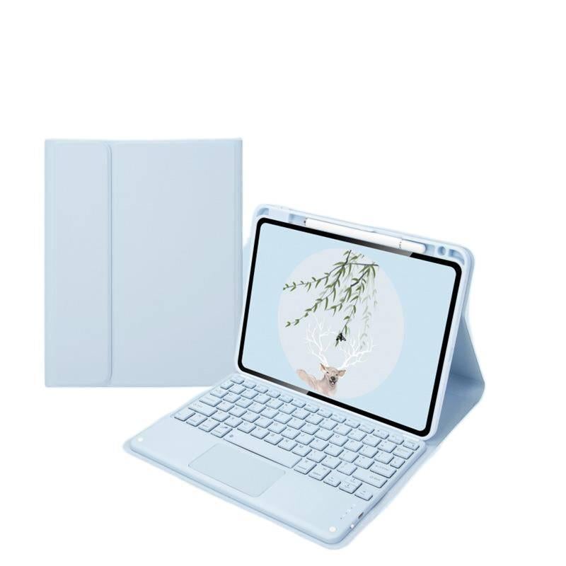 DGG حافظة آيباد بلوحة مفاتيح متوافقة مع iPad 10th Gen / iPad 10.2 باللون أزرق باللون الأزرق - Image 2