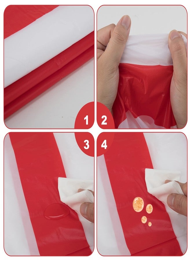 peony man 2 Pieces Red and White Striped Tablecloth Plastic Stripe Table Cover Carnival Circus Tablecloths Waterproof Rectangle Tablecloth for Holiday Party Picnic Decoration, 54" x 107" - Image 3