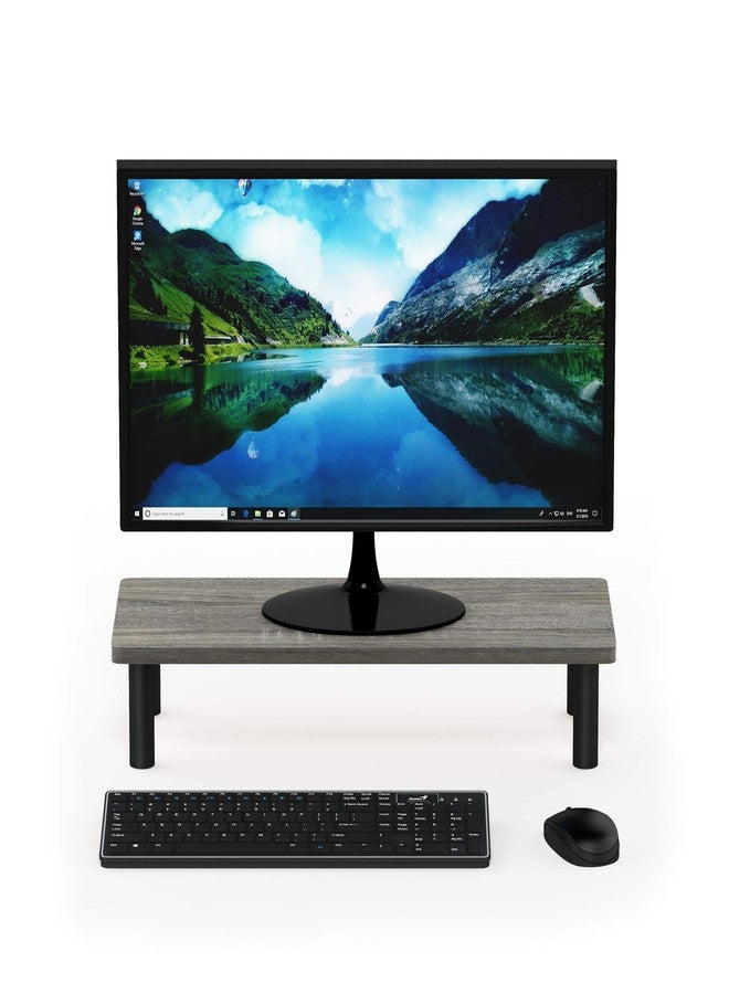 Furinno Monitor Stands, Wood, French Oak Grey/Black, one size - Image 4