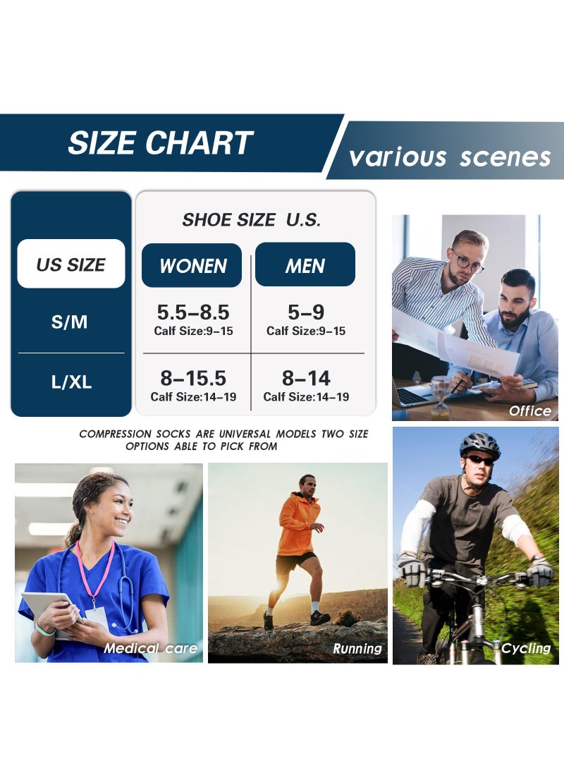 Sweet seven - Compression Socks 4 Pairs for Men and Women - Support for Nurses, Running, Athletic Activities - Enhance Circulation and Comfort - Image 1