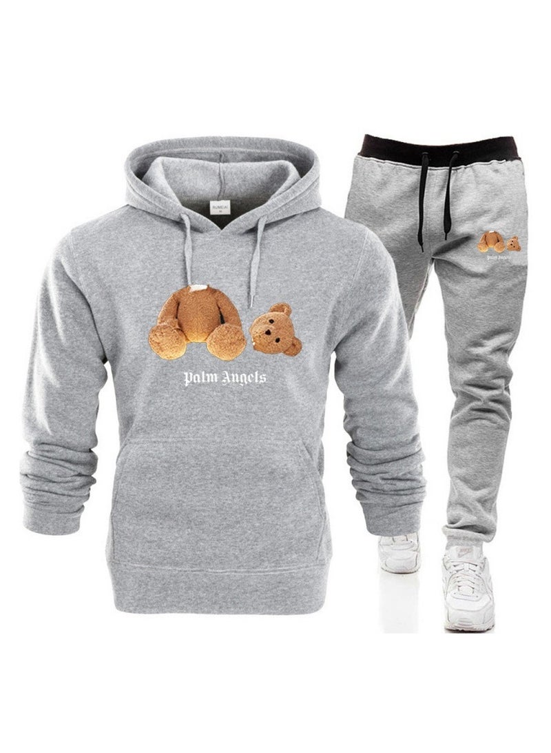 KUYING Autumn And Winter Velvet Warm Printed Casual Suit Sportswear Set  - Image 1