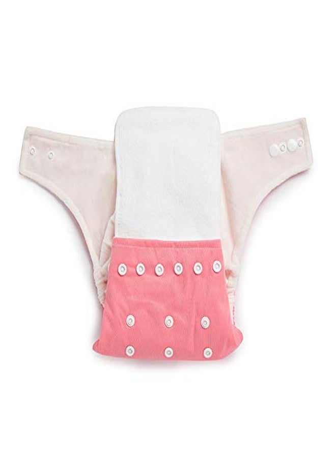 KICKS & CRAWL Pink Reusable and Washable 100% Polyester Cloth Baby Diaper - Image 3