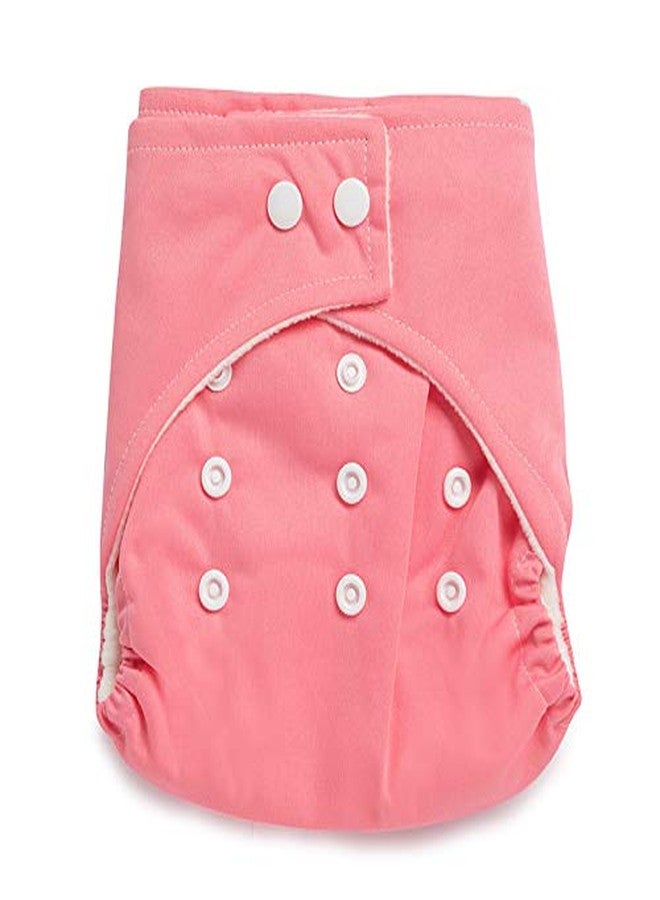 KICKS & CRAWL Pink Reusable and Washable 100% Polyester Cloth Baby Diaper - Image 1