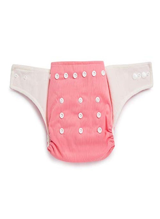KICKS & CRAWL Pink Reusable and Washable 100% Polyester Cloth Baby Diaper - Image 2