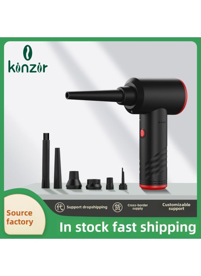 Generic - Dust Collector Handheld Wireless Car Computer Keyboard Host Camera High Power Strong Wind Dust Blower-Color:AD38 Black - Image 1