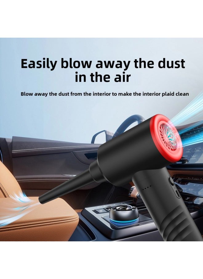 Generic - Dust Collector Handheld Wireless Car Computer Keyboard Host Camera High Power Strong Wind Dust Blower-Color:AD38 Black - Image 1