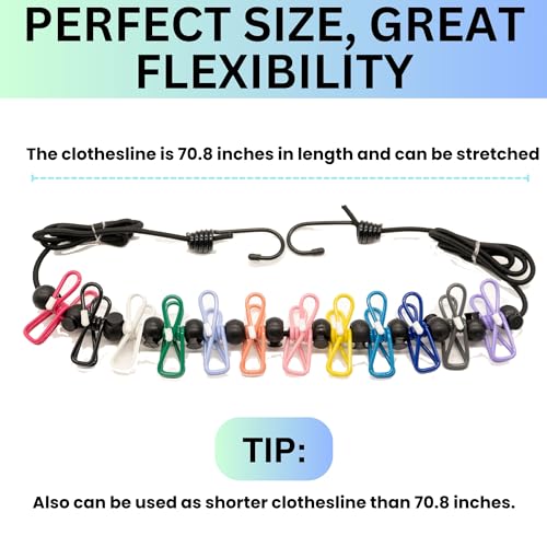 Nordmoose Magnetic Clothesline for Cruise Ship Cabin Approved - Strong Rubber Coated Non-Scratch Magnets, Travel Clothesline for Cruise Ship Essentials 2025 Updated Stronger Magnets - Image 5