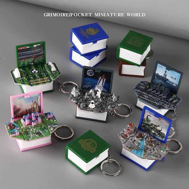 3D Pop-up Book Mini Keychain Random Blind Box Toy - Image 1