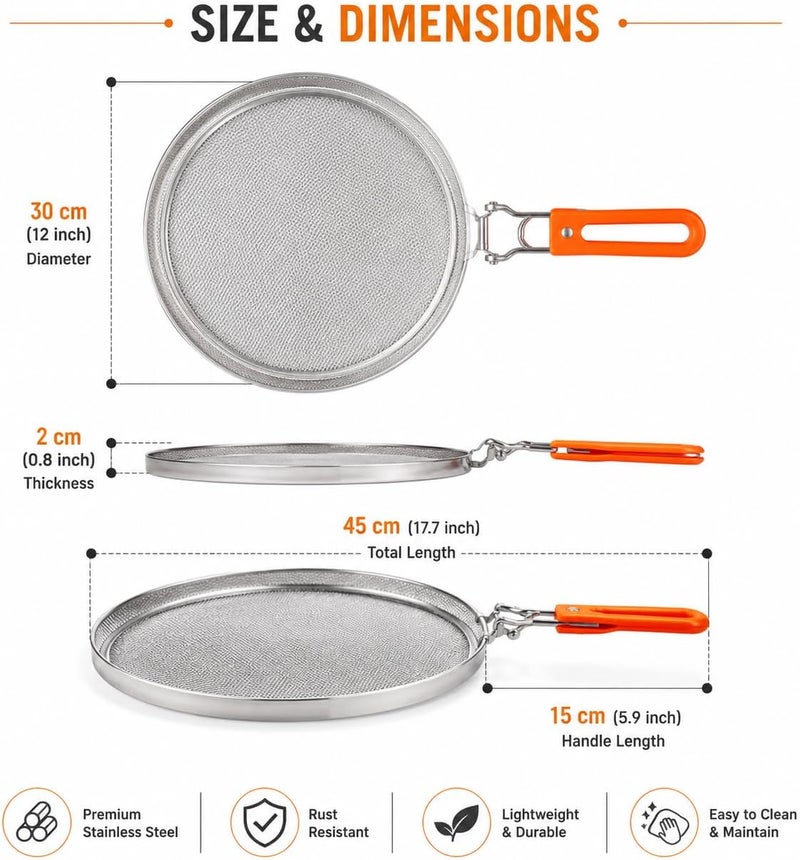 TASMAX® pulka grill for gas stove grill phulka grill tawa jali for kitchen cooking steel papad jali for gas stove mesh brinjal roaster for gas griller roti grill basket pulka pan roaster grill for gas Simple multi-color universal build - Image 3