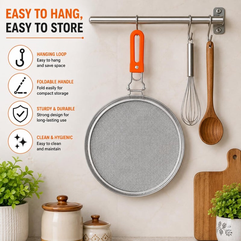 TASMAX® pulka grill for gas stove grill phulka grill tawa jali for kitchen cooking steel papad jali for gas stove mesh brinjal roaster for gas griller roti grill basket pulka pan roaster grill for gas Simple multi-color universal build - Image 4