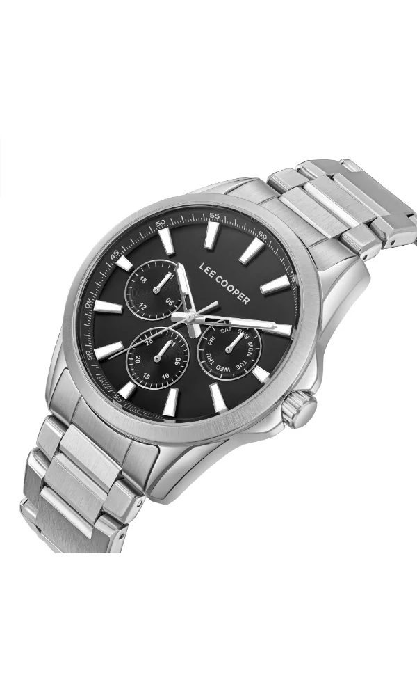 Lee Cooper Men's Multi Function Display Watch With Silver Metal Strap - LC08105.350