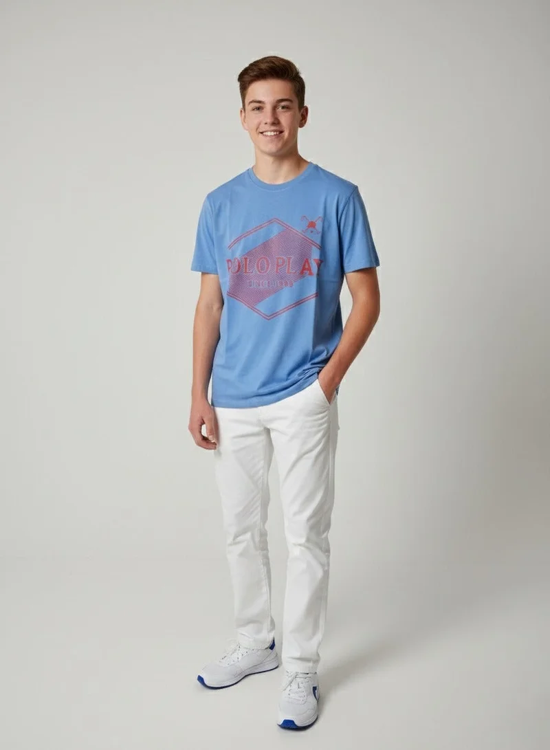 Polo Play  Men’s Graphic and Small Embroidery T-Shirt-2 pack for Men | Best Price UAE